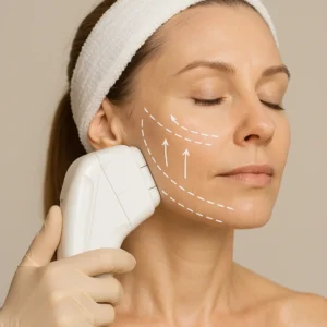 Woman having HI-FU to reduce wrinkles call LA LIPO Kington Now!