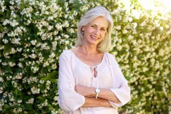 Older woman happy with urinary incontinence treatment Kington