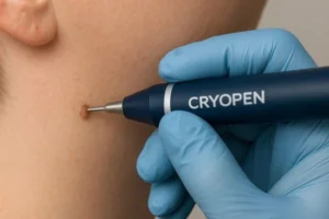 Person receiving skin tag removal Kington